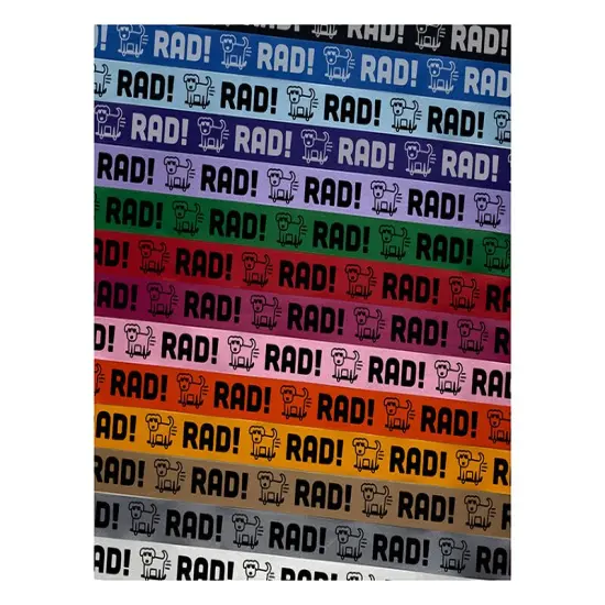 Rad Dog on a Skateboard Satin Ribbon for Bows Gift Wrapping DIY Craft Projects - 1" - 3 Yards Purple Ribbon {1}