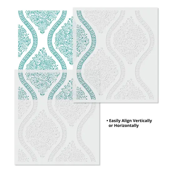 Amelia Floral Damask All Over Wall Stencil | 3819 by Designer Stencils | {3}