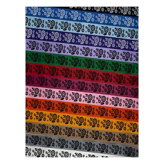 Steampunk Clockwork Watch Gears Satin Ribbon for Bows Gift Wrapping DIY Craft Projects - 1" - 3 Yards Latte Ribbon {1}