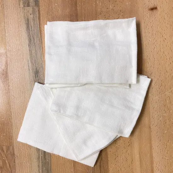 Floursack Cotton Dishtowel Set of 5, White {3}