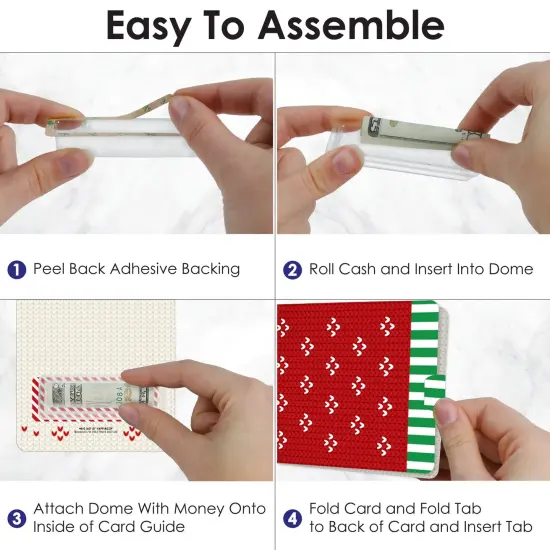 Big Dot of Happiness Ugly Sweater - DIY Assorted Holiday and Christmas Party Cash Holder Gift - Funny Money Cards - Set of 6 {4}