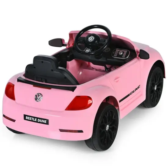 Kids Electric Ride On Car with Remote Control and Led Headlight Ideal Gift for Birthdays or Any Special Festival Pink {5}