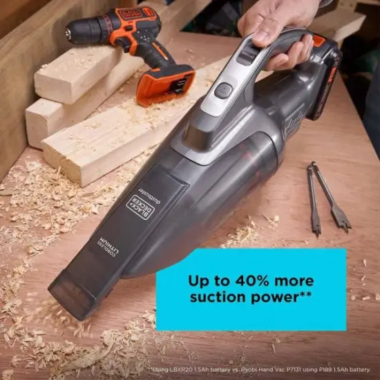 BLACK+DECKER Dustbuster 20V MAX* POWERCONNECT Cordless Handheld Vacuum (BCHV001C1) {3}