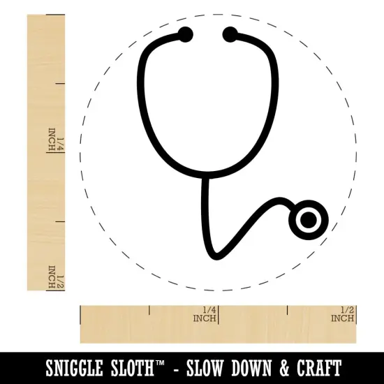 Stethoscope Medical Doctor Nurse Self-Inking Rubber Stamp for Stamping Crafting Planners Fuchsia {1}