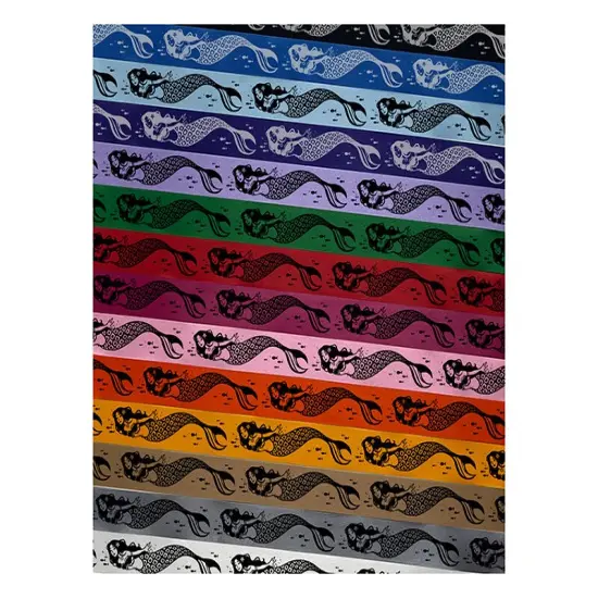 Elegant Mermaid Swimming in Ocean with Fish Satin Ribbon for Bows Gift Wrapping - 1" - 3 Yards Hot Pink Ribbon {1}