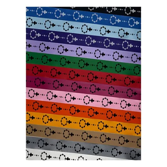 Rosary Catholic Symbol Satin Ribbon for Bows Gift Wrapping - 1" - 3 Yards Black Ribbon {1}