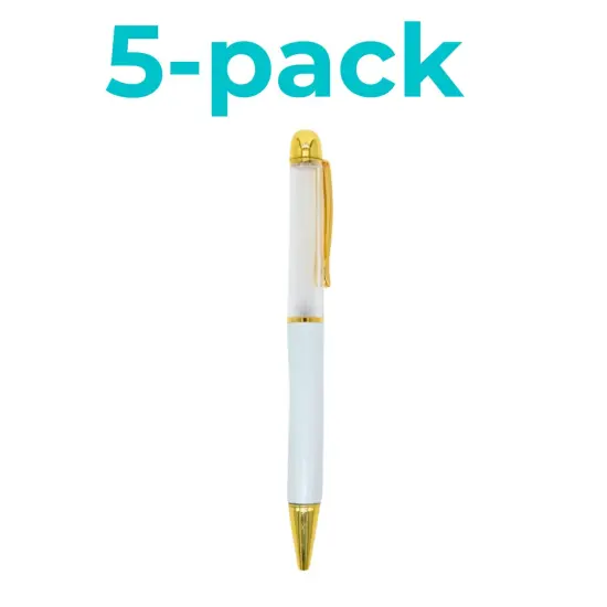 Snow Globe Fillable Pen Blanks 5 pack Silver {4}