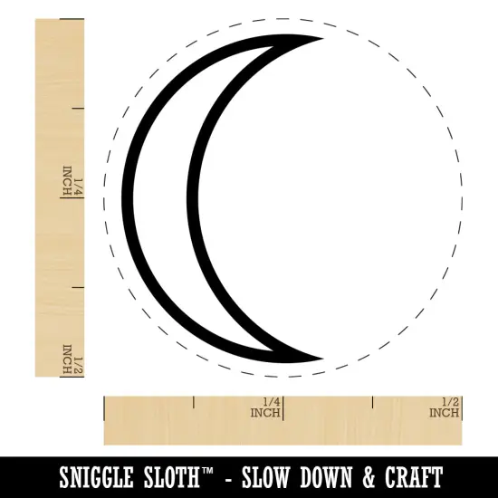 Moon Partial Outline Self-Inking Rubber Stamp for Stamping Crafting Planners UV {1}