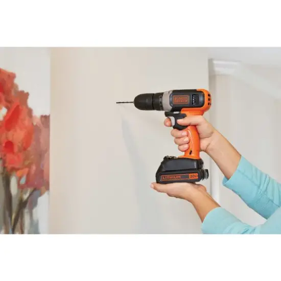 BLACK+DECKER 20V MAX* Drill with Home Tool Kit, 66-Piece (BCKSB62C1) {5}