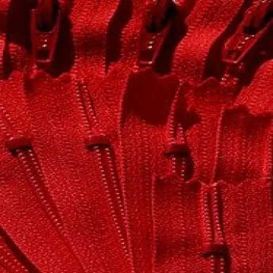 14" Zipper YKK #3 Nylon Coil ~ YKK Color 519 Hot Red (12 Zippers/Pack) for Bags & Craft Projects- Made in USA {1}