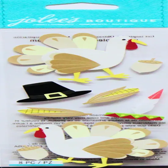 Jolee's Boutique Thanksgiving Turkey Embellishment Stickers {1}