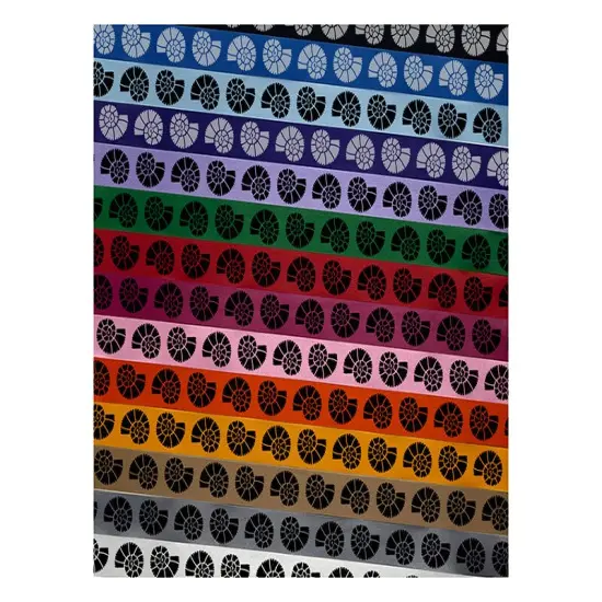 Spiral Ammonite Fossil Marine Mollusk Satin Ribbon for Bows Gift Wrapping DIY Craft Projects - 1" - 3 Yards White Ribbon {1}