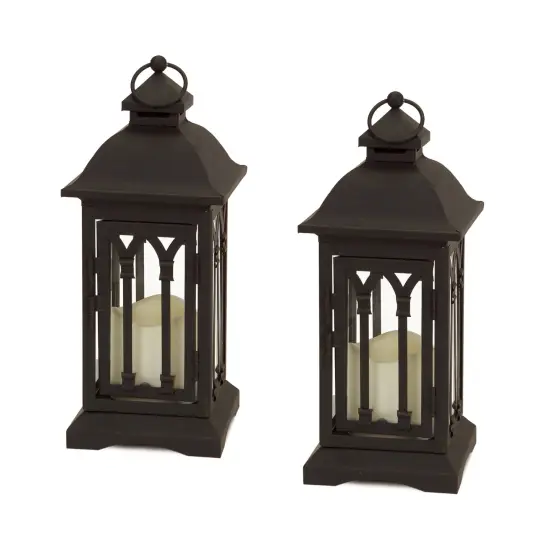 Lantern w/ LED Candle (Set of 2) {1}