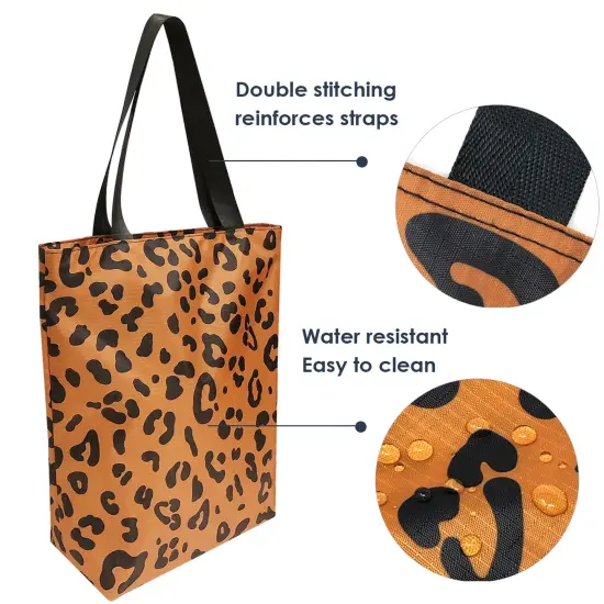 Wrapables Carryall Shopping Travel Tote Bag with Durable Ripstop Polyester - Foldable, Waterproof, and OEKO-TEX Certified Small, Savanna {5}