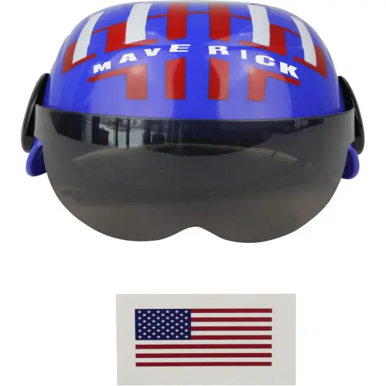 Child's Air Force Combat Pilot Blue Maverick Helmet Costume Accessory {1}