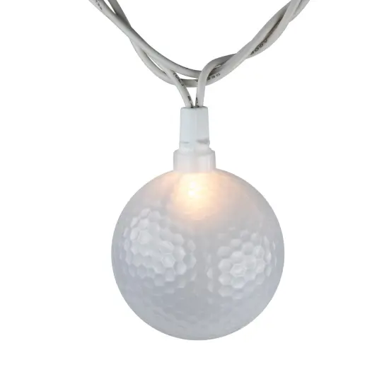 Northlight Golf Ball Patio Light Set - 6' White Wire - 10ct {6}