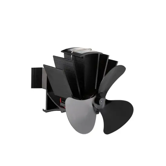 Lehman's Heat Powered Stove Fan 4 Blades Magnetic Attachment to Flue Pipe Black {1}