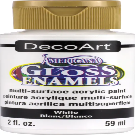 Multipack of 3 - Americana Gloss Enamels Acrylic Paint 2oz-White {1}