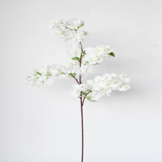 40" Faux Cherry Blossom Branch Stem Cream {1}