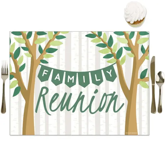 Big Dot of Happiness Family Tree Reunion - Party Table Decorations - Family Gathering Party Placemats - Set of 16 {1}