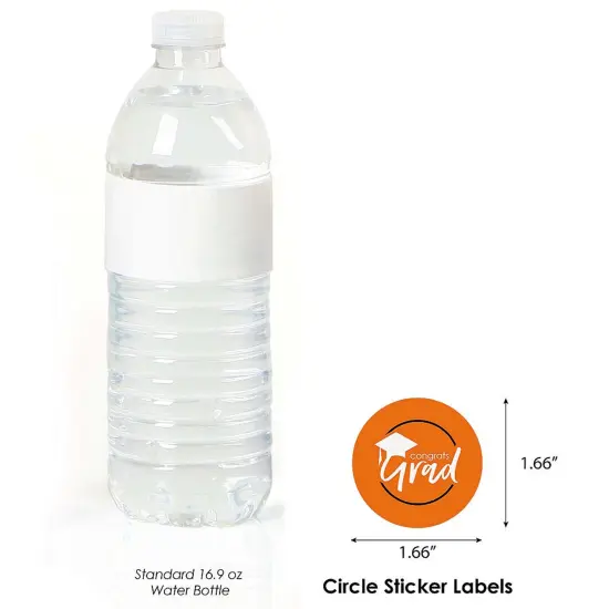 Big Dot of Happiness Orange Grad - Best is Yet to Come - Orange Graduation Party Circle Sticker Labels - 24 Count {4}