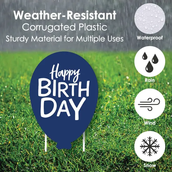 Big Dot of Happiness Cheerful Happy Birthday - Yard Sign and Outdoor Lawn Decorations - Colorful Birthday Party Yard Signs - Set of 8 {4}