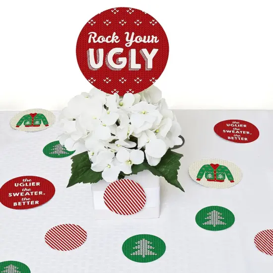 Big Dot of Happiness Ugly Sweater - Christmas Party Giant Circle Confetti - Holiday Party Decorations - Large Confetti 27 Count {7}