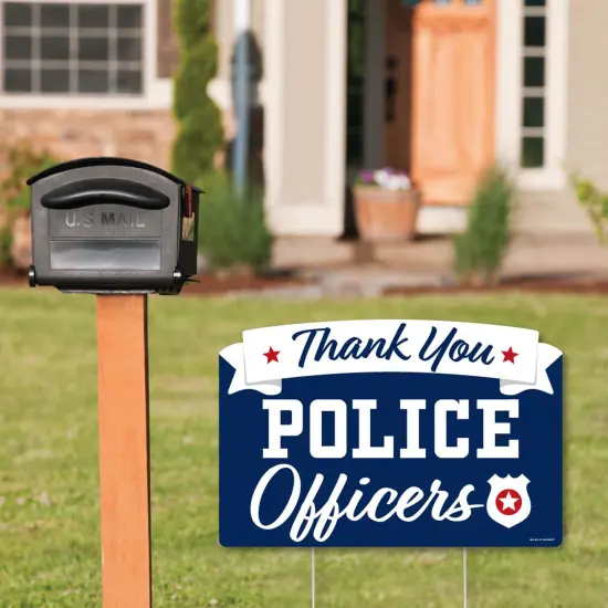 Big Dot of Happiness Thank You Police Officers - First Responders Appreciation Yard Sign Lawn Decorations - Party Yardy Sign {3}