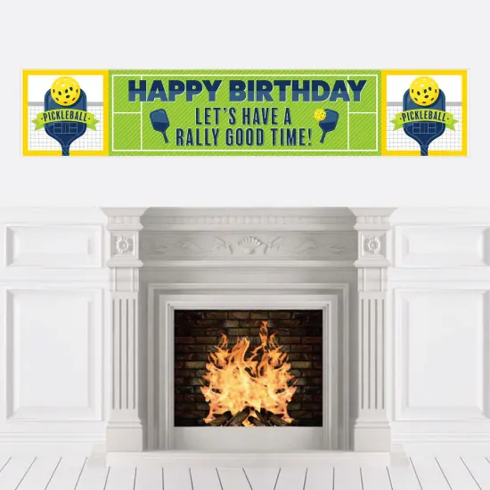Big Dot of Happiness Let&rsquo;s Rally - Pickleball - Happy Birthday Decorations Party Banner {1}