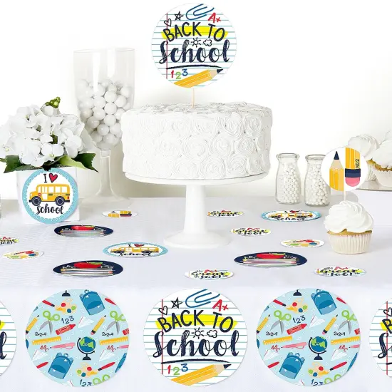 Big Dot of Happiness Back to School - First Day of School Classroom Giant Circle Confetti - Party Decorations - Large Confetti 27 Count {6}