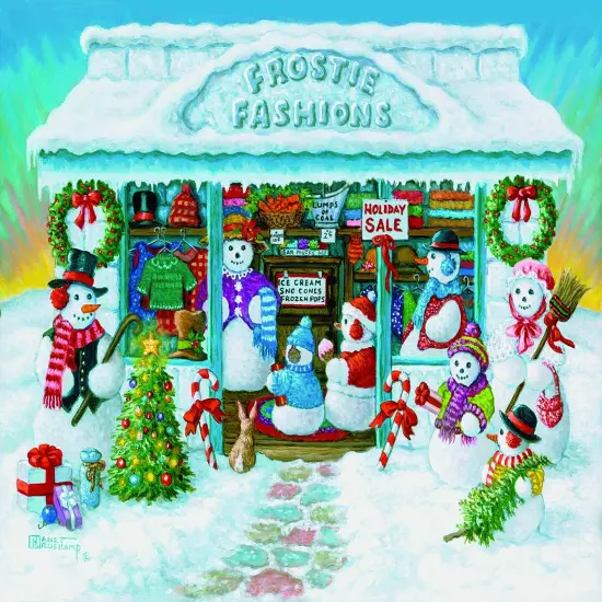 Sunsout Frostie Fashions 300 pc Christmas Jigsaw Puzzle 76117 {1}