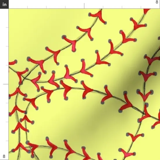 Various Fabrics by the Yard or Fat Quarter Softball Girls Sports Abstract Custom Printed Fabric by Spoonflower {4}