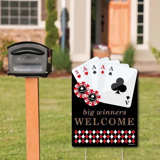 Big Dot of Happiness Las Vegas - Party Decorations - Casino Party Welcome Yard Sign {3}