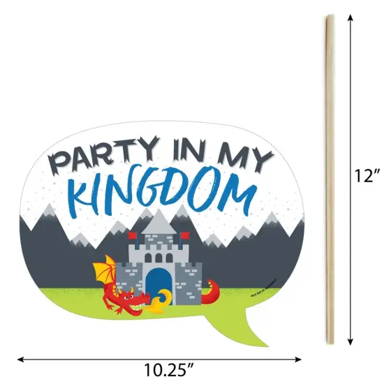 Big Dot of Happiness Funny Calling All Knights and Dragons - Medieval Party or Birthday Party Photo Booth Props Kit - 10 Piece {6}
