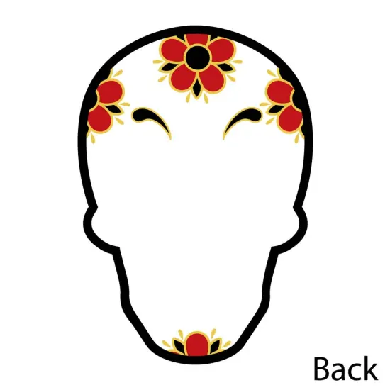 Big Dot of Happiness Day of the Dead - Shaped Thank You Cards - Sugar Skull Party Thank You Note Cards with Envelopes - Set of 12 {6}