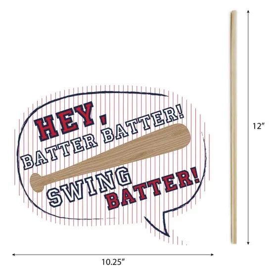 Big Dot of Happiness Batter Up - Baseball Photo Booth Props Kit - 20 Count {7}