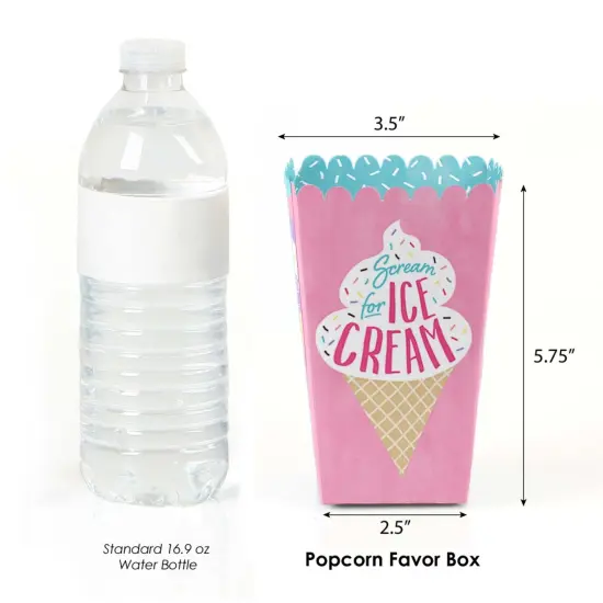 Big Dot of Happiness Scoop Up the Fun - Ice Cream - Sprinkles Party Favor Popcorn Treat Boxes - Set of 12 {3}