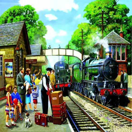 Sunsout The Train to the Coast 1000 pc Jigsaw Puzzle 13730 {1}