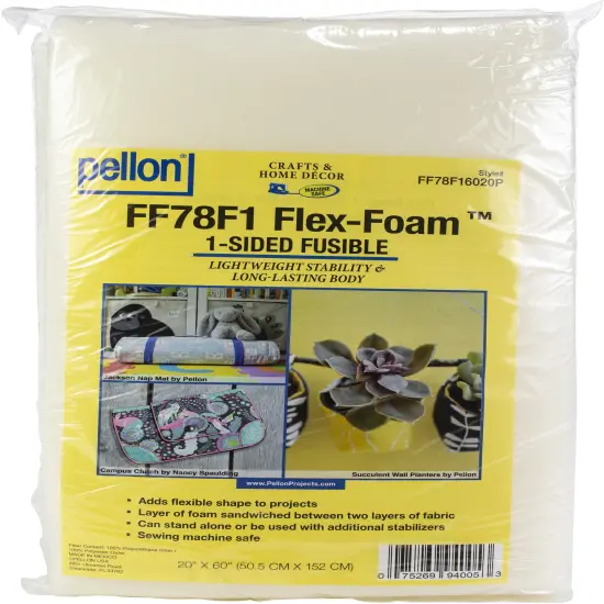 Multipack of 6 - Pellon Flex-Foam 1-Sided Fusible Stabilizer-20"X60" {2}