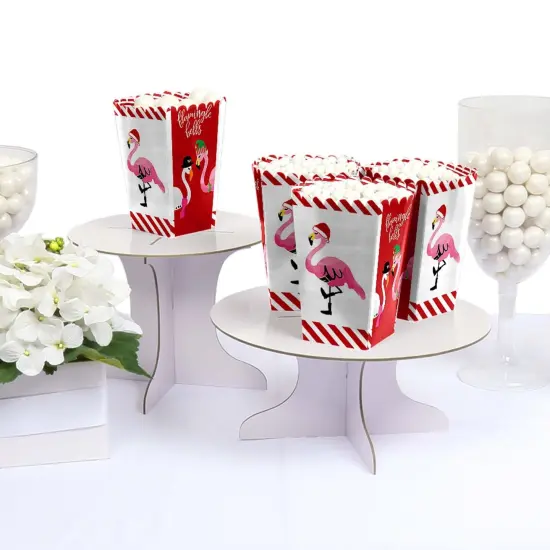 Big Dot of Happiness Flamingle Bells - Tropical Flamingo Christmas Party Favor Popcorn Treat Boxes - Set of 12 {4}