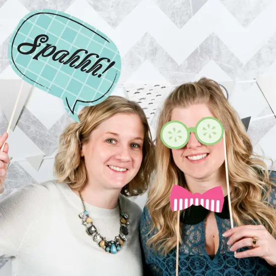 Big Dot of Happiness Spa Day - Photo Booth Props Kit - 20 Count {6}