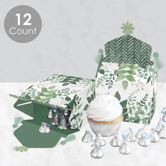 Big Dot of Happiness Boho Botanical - Treat Box Party Favors - Greenery Party Goodie Gable Boxes - Set of 12 {4}
