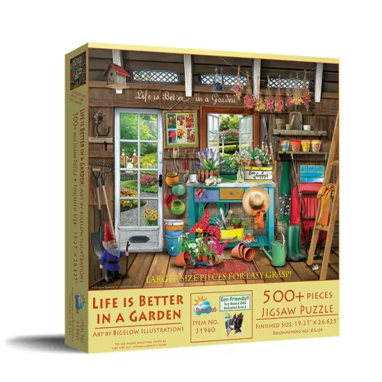Sunsout Life is Better in a Garden 500 pc Large Pieces Jigsaw Puzzle 31960 {3}