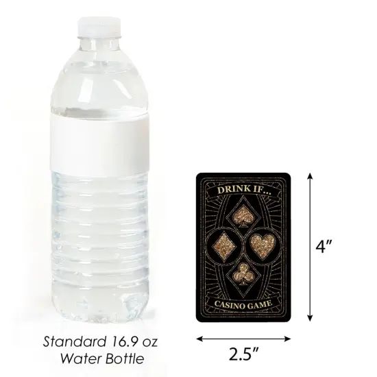 Big Dot of Happiness Drink If Game - Las Vegas - Casino Party Game - 24 Count {4}