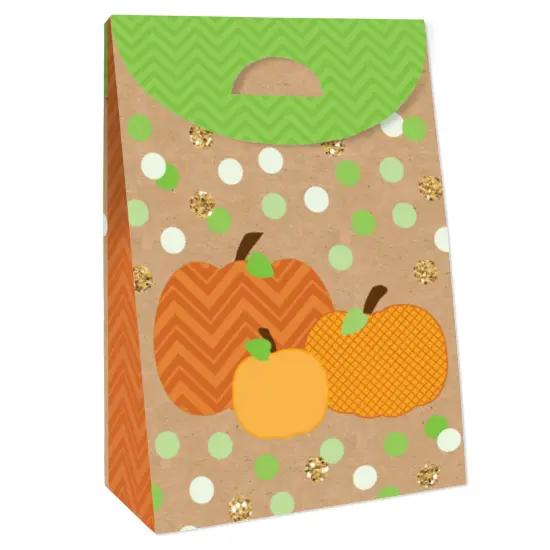 Big Dot of Happiness Pumpkin Patch - Fall, Halloween or Thanksgiving Gift Favor Bags - Party Goodie Boxes - Set of 12 {4}