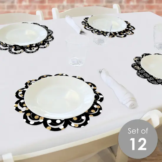Big Dot of Happiness Adult 60th Birthday - Gold - Birthday Party Round Table Decorations - Paper Chargers - Place Setting For 12 {3}