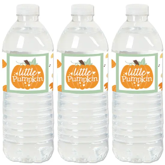 Big Dot of Happiness Little Pumpkin - Fall Birthday Party or Baby Shower Water Bottle Sticker Labels - Set of 20 {1}