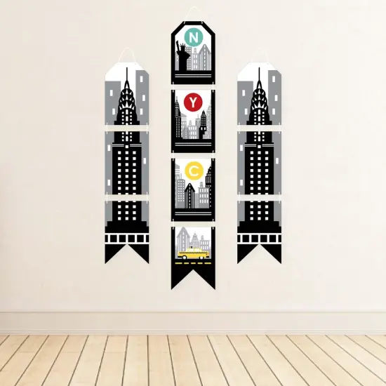 Big Dot of Happiness NYC Cityscape - Hanging Vertical Paper Door Banners - New York City Party Wall Decoration Kit - Indoor Door Decor {4}