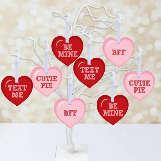 Big Dot of Happiness Conversation Hearts - Valentine's Day Decorations - Tree Ornaments - Set of 12 {3}
