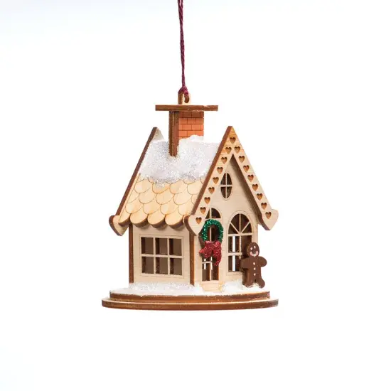 Handmade Gingerbread Cottage Ornament {1}